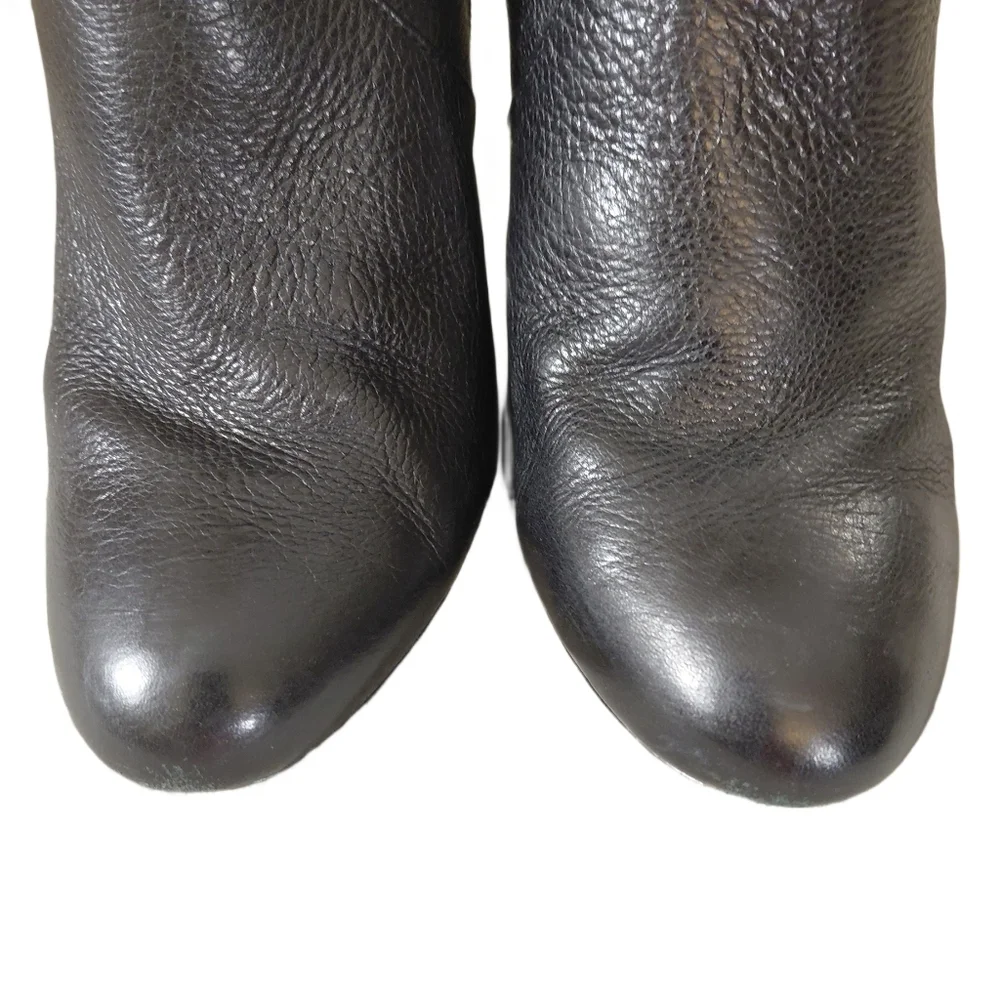 Coach Salene Black Leather Stiletto Ankle Boots Women's Size 6.5 Black Booties